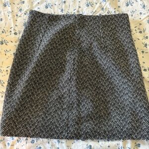 H&M Black and White Herringbone Skirt